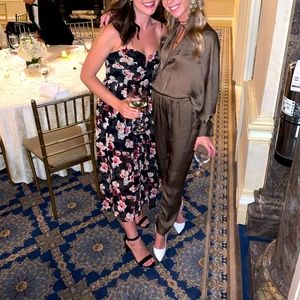 Planet blue (Blue life) suffon midi dress